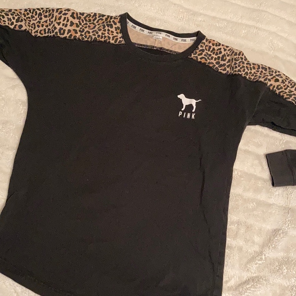 PINK black/leopard shirt Medium?